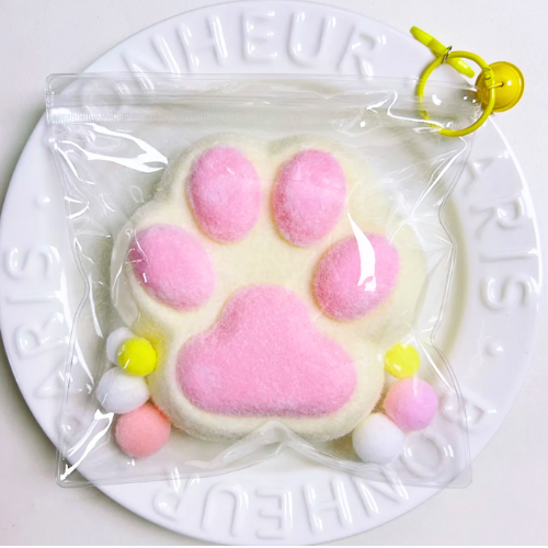 Customizable 360g Handmade Silicone Extra Soft Squishy Cat Paw Stress Relief Toy