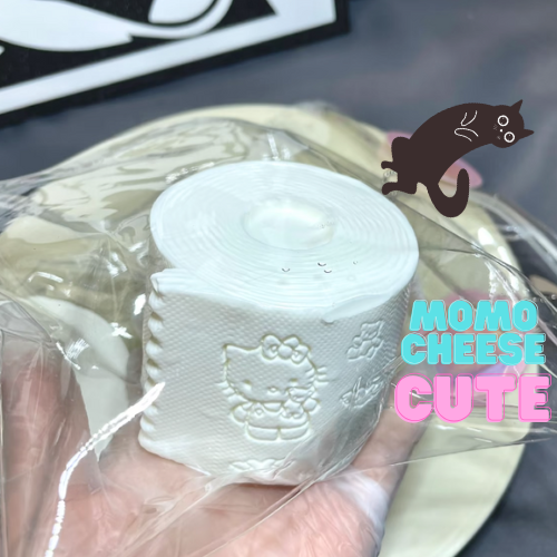 Cute Kitty Toilet Paper Squishy Toy Made of Food-Grade Silicone